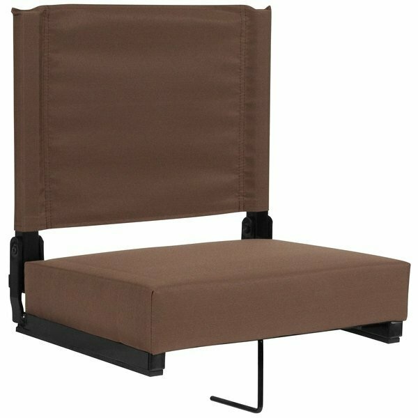 Flash Furniture XU-STA-BRN-GG Grandstand Brown Ultra-Padded Bleacher Comfort Seat 354XUSTABRNG